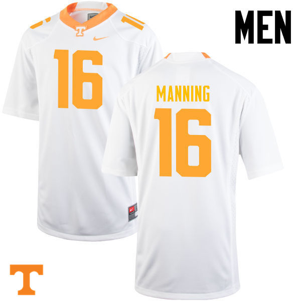 Men #16 Peyton Manning Tennessee Volunteers College Football Jerseys-White
